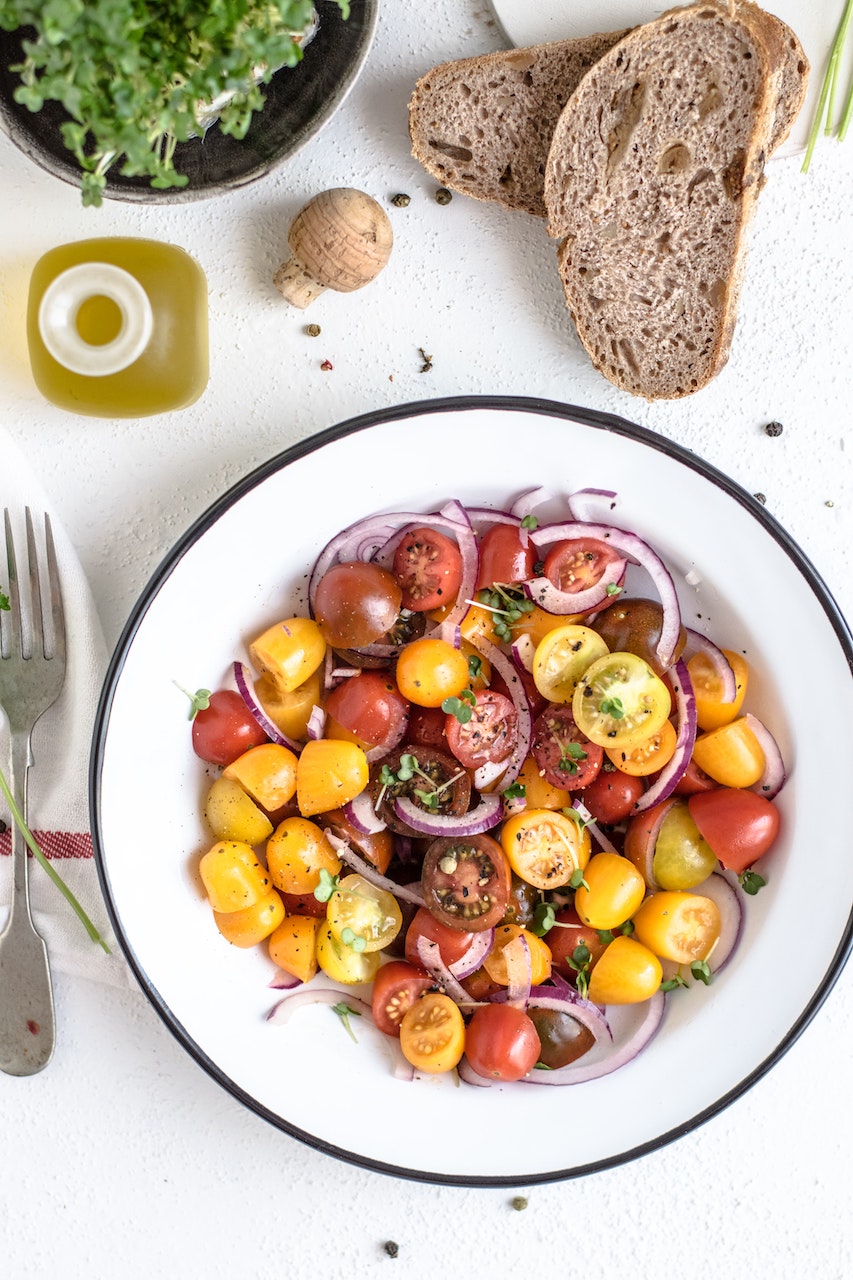 Tomato Balsamic Mint Salad