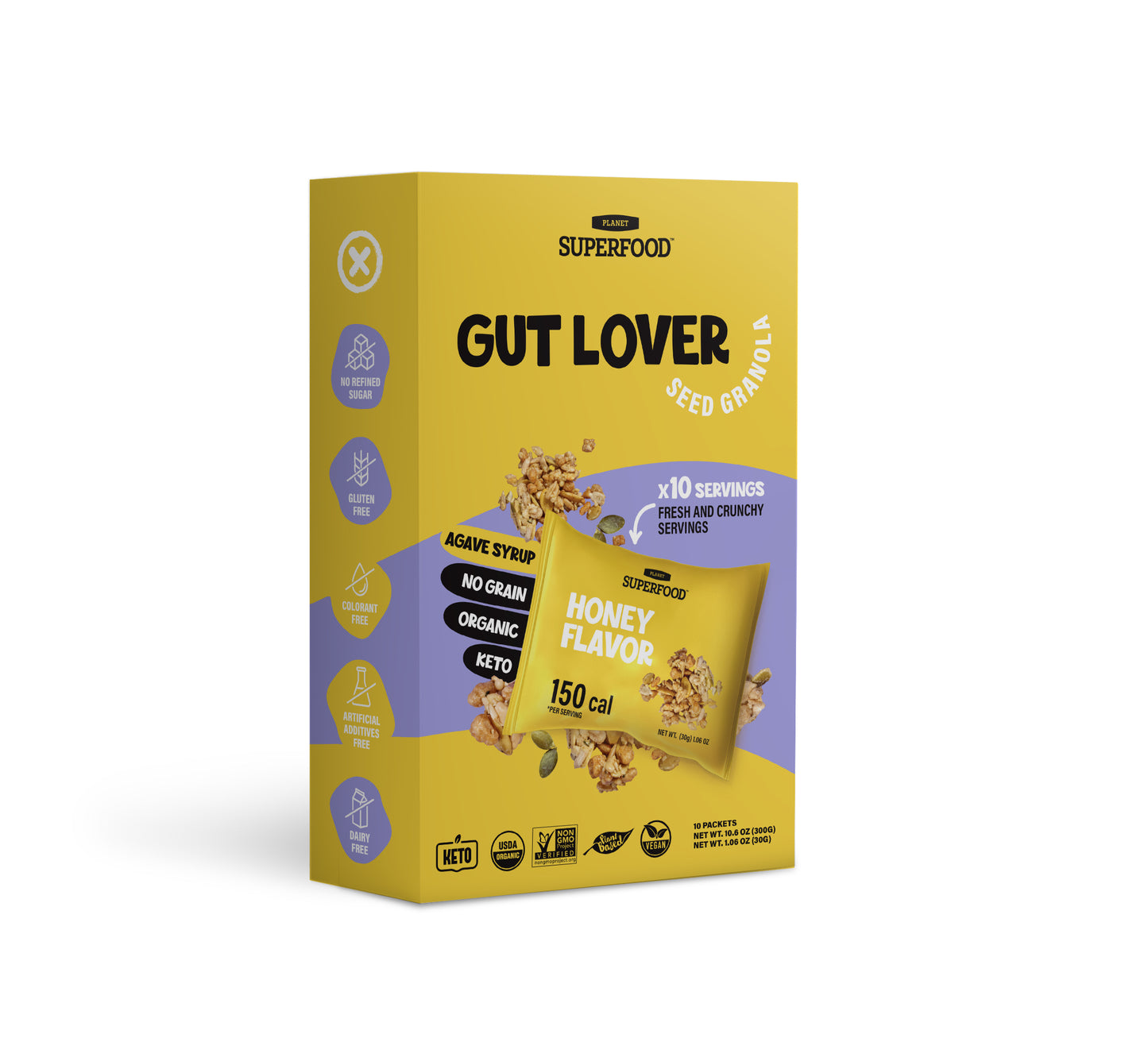 Gut Lover: Honey Seed Granola Snack