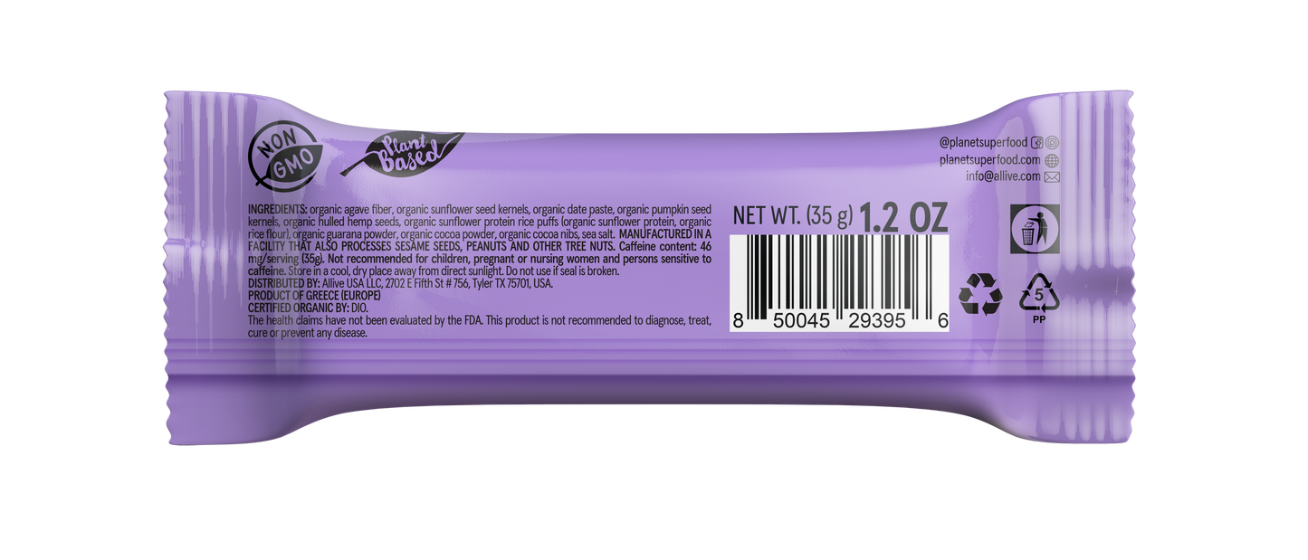 Brain Boost: Caffeinated Seed Bars 24 pack